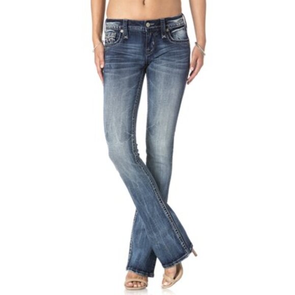 Rock Revival - Womens Julee B215 Bootcut Jeans, size 30 US womens, color blue. - Picture 1 of 8
